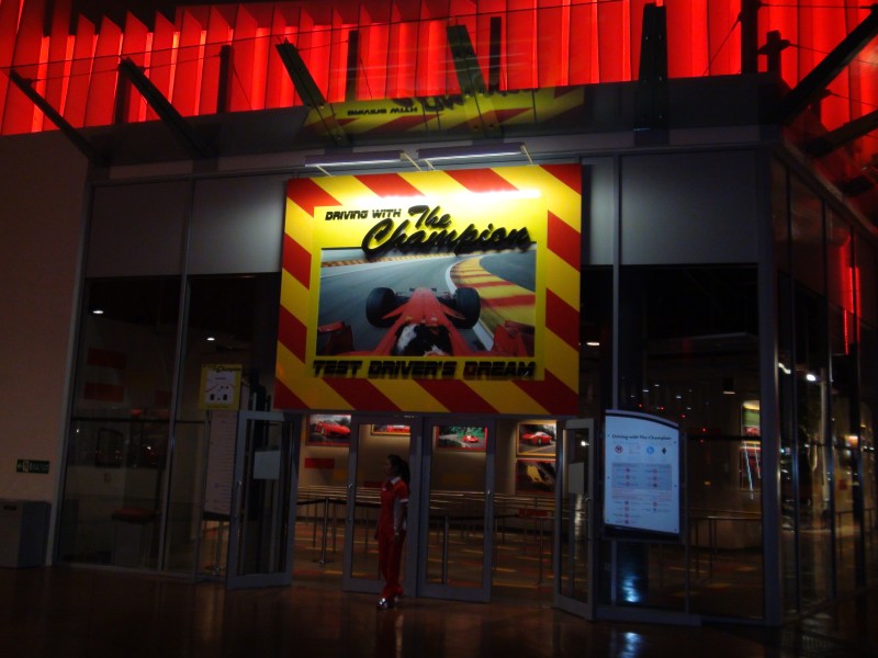 Driving with the Champion Ferrari World Abu Dhabi